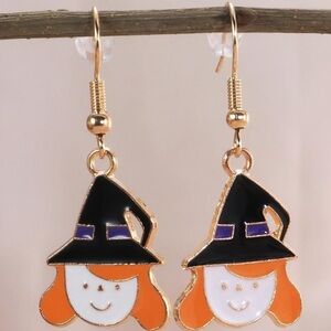 Gold Witch Halloween earrings